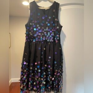 Cat & Jack Black Dress with Iridescent Sequins